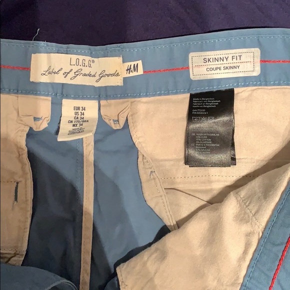 Baby blue chinos. Slim fit - Picture 5 of 5